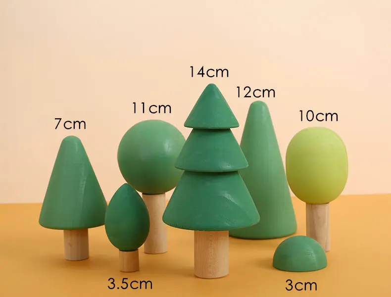 Развивающие радужные блоки деревянные игрушки для детей ЛЕС ДЕРЕВЬЯ замок