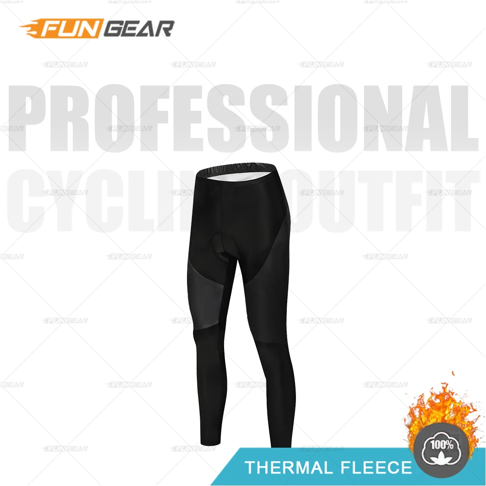 Pants Зимняя мужская велосипедная Джерси с длинным рукавом, комплект, термальная флисовая велосипедная одежда, защита от холода, MTB, сохраняющая тепло, одежда для мужчин, для верховой езды - Цвет: Pants