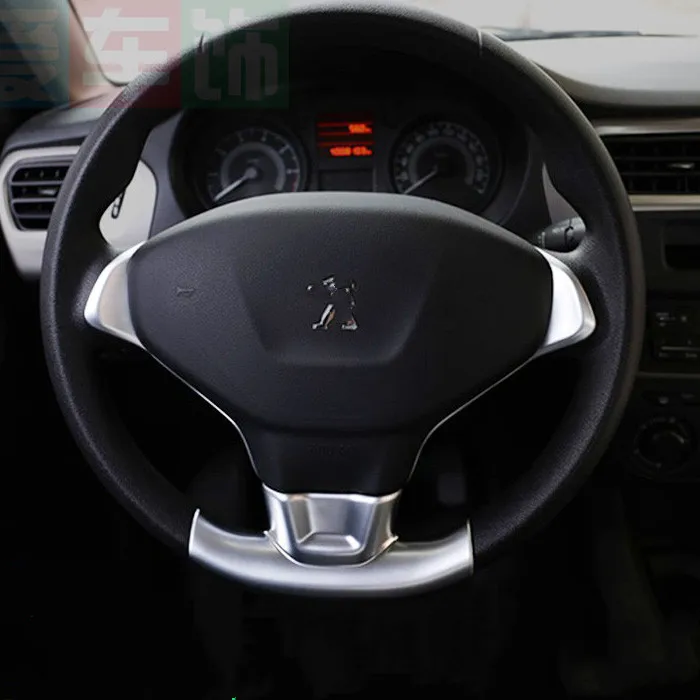 Авто седан крышка для Peugeot 301 2014 2019 ABS хромированный руль стикеры Накладка
