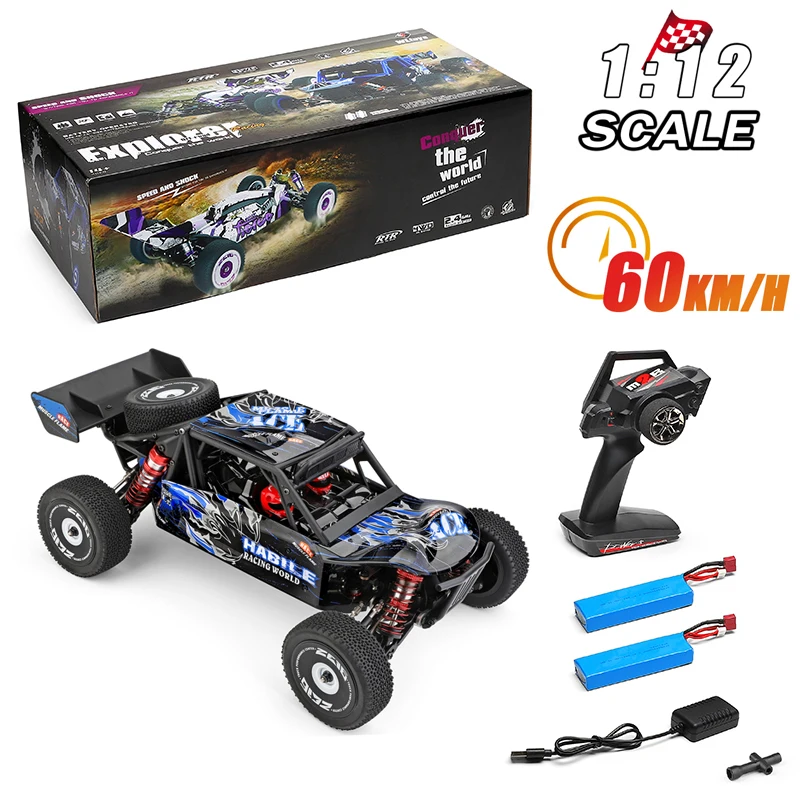

Wltoys 124018 4WD 60Km/H Aluminum Alloy Chassis Zinc Alloy Gear High Speed Racing Car 1/12 2.4GHz RC Car Off-Road Drift Car RTR