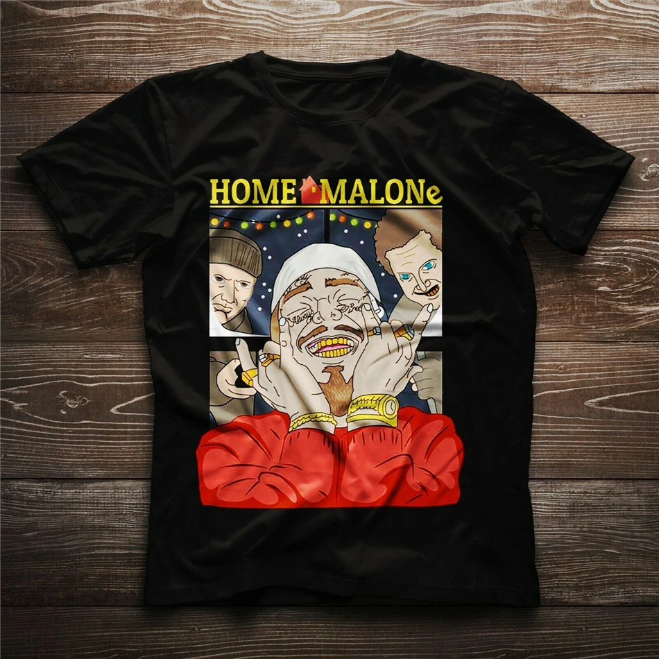 Post Malone Home Рождественская забавная футболка унисекс Подарочная на день рождения |