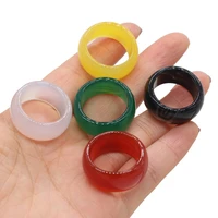 wholesale new fashion multicolor natural stone ring for women men charm round agates onyx finger rings jewelry high quality