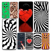 psychedelic pattern snail phone case for huawei y6 7 9 5p 6p 8s 8p 9a 7a mate 10 20 40 lite pro plus rs soft silicone cover