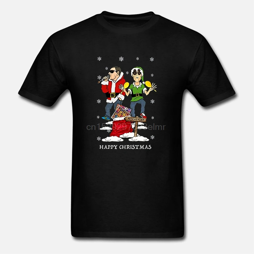 Мужская футболка с надписью Happy Christmas-Happy Mondays Рождественский свитер женская |