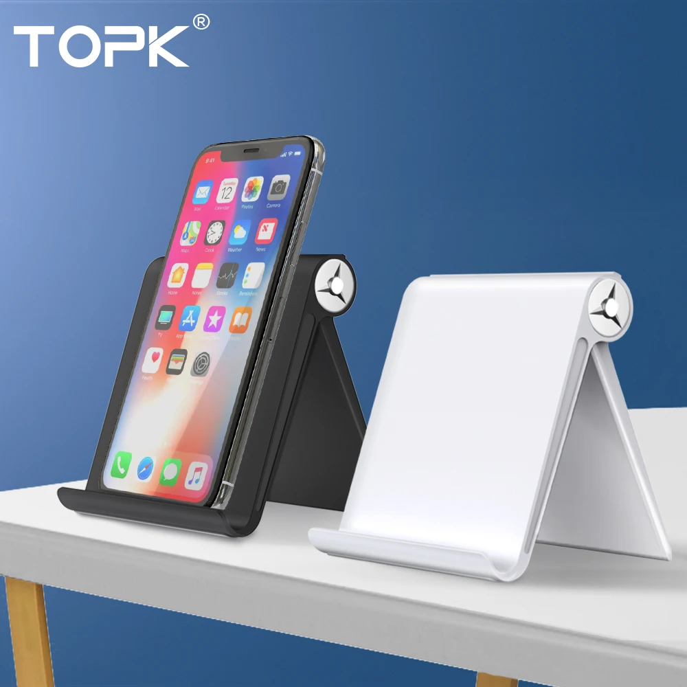 TOPK держатель для телефона настольная подставка мобильного iPhone 11 Xs Max huawei Xiaomi redmi