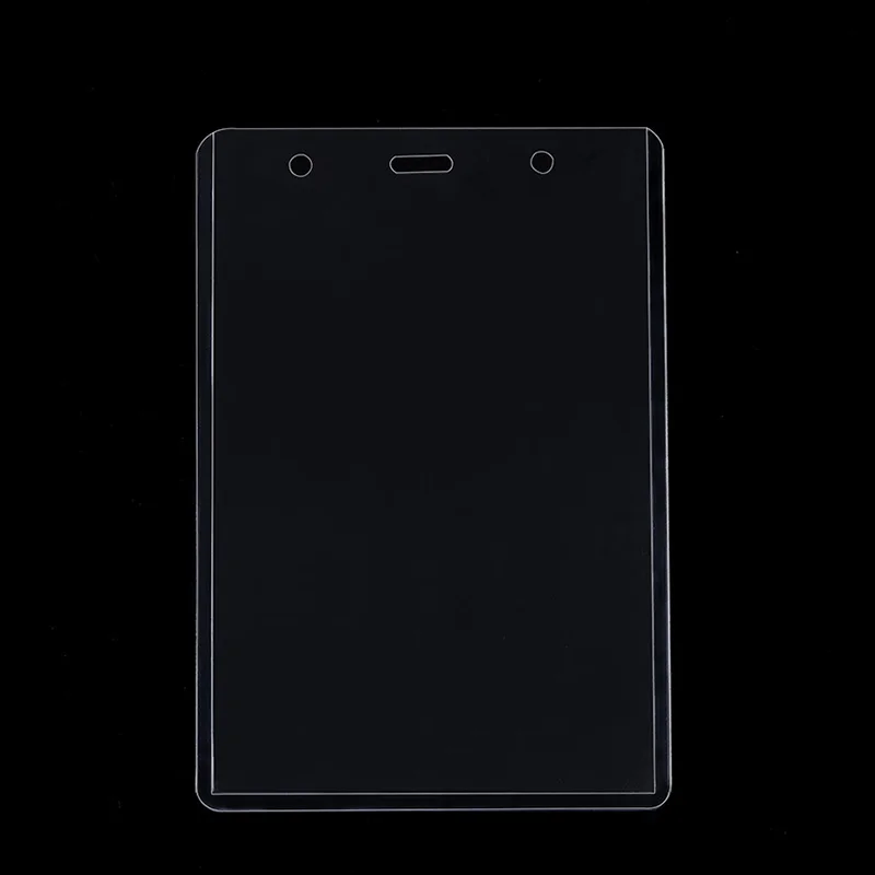 

5pcs/pack Large Hard Clear Card Protector with Clips for School Office Vaccination Records Photocard Badges Pass ID Card Holder