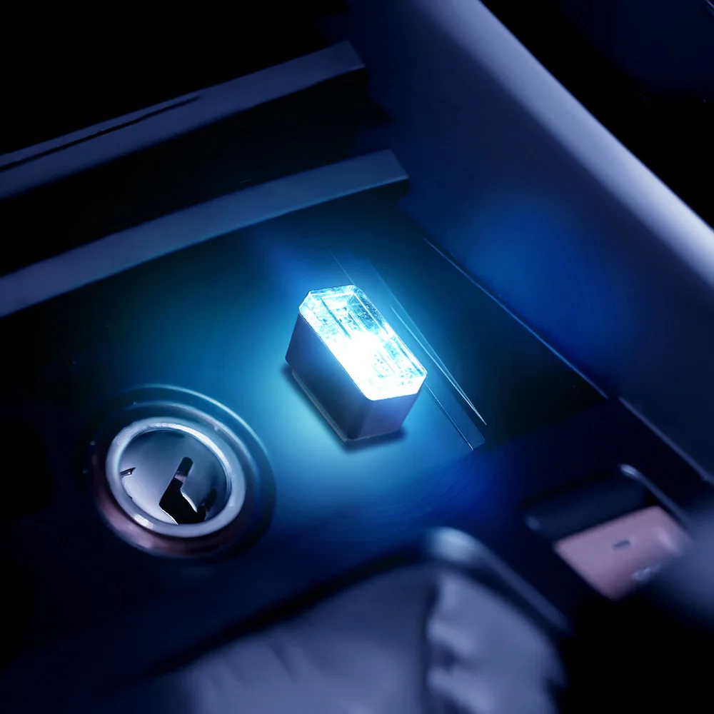Мини-светодиод машины светильник авто Интерьер USB атмосферный свет Plug and Play Декор лампа аварийный светильник ing PC автомобильные аксессуары