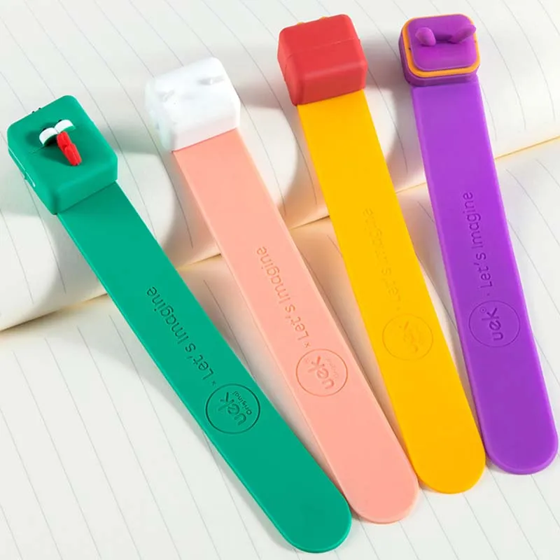 

Creative Cartoon Animal Bookmark Cute Stereo Silica Gel Bookmark Kawaii Cat Bear Fun Reading Book School Stationery Supplies