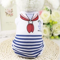 sailor stripes pattern summer dog vest supper cute pet clothes cat vest summer cool chihuahua dog clothes sphinx cat clothing