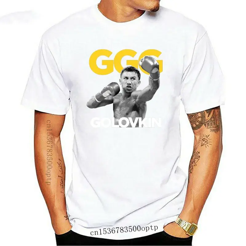 

Новинка GGG GENNADY GOLOVKIN плакат для мужчин черный размер от S до 2XL США размер футболка EN1 хлопок высокое качество Топы Футболка