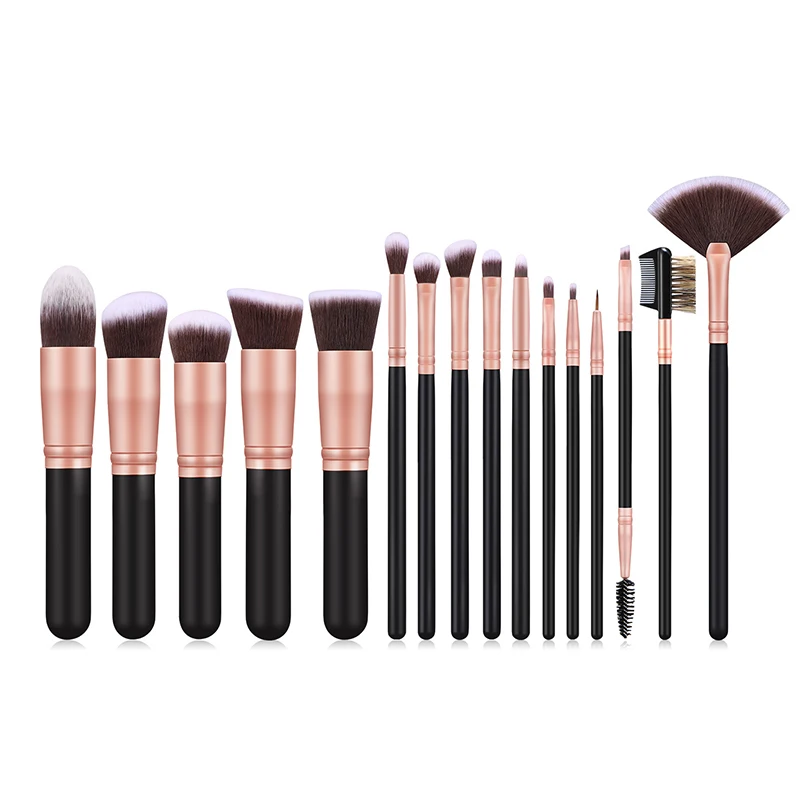 

Zoreya 10pcs Champagne Makeup Brushes Set Foundation Powder Blush Eyeshadow Concealer Lip Eye Make Up Brush Cosmetics Tools