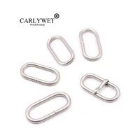 carlywet 18 20 22mm wholesale black silver rose gold replacement zulu rings loops circles for nylon watch band strap belt