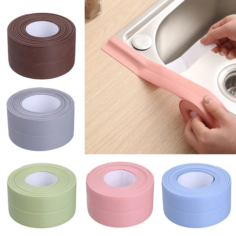3 2 м x 38 мм уплотнительная лента для ванной и раковины клейкая ПВХ самоклеющаяся
