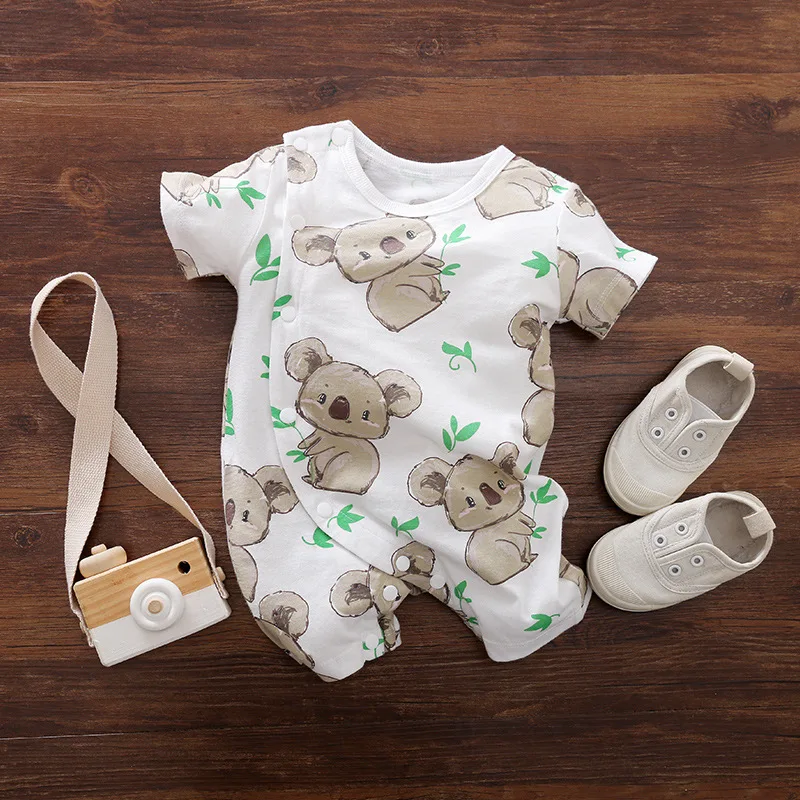 

Newborn Baby Boy Romper Cotton New born Girl Summer Clothes Short Sleeve little Kids Jumpsuits One Piece Infant Koala Costume