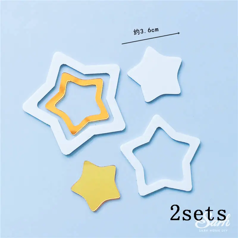 2sets hollow star C Галстук-бабочка декоративные ежики с днем рождения колесо обозрения Eat Me Топпер для торта для свадебной вечеринки принадлежности для выпечки Шары Любовь Подарки - Цвет: 2sets hollow star C
