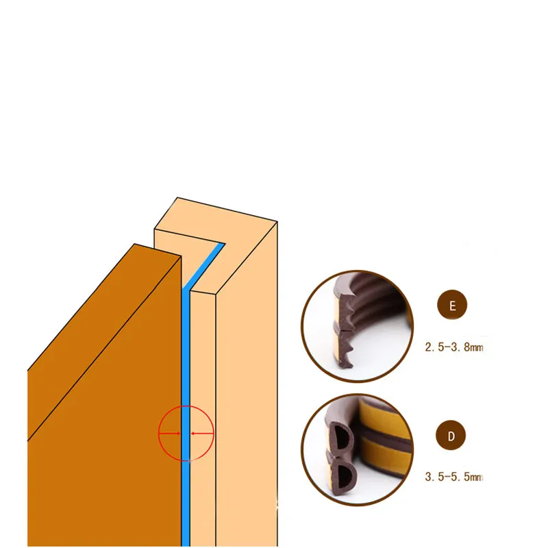 5/10 метров самоклеющиеся D P и окна пены уплотнения прокладки звукоизоляции