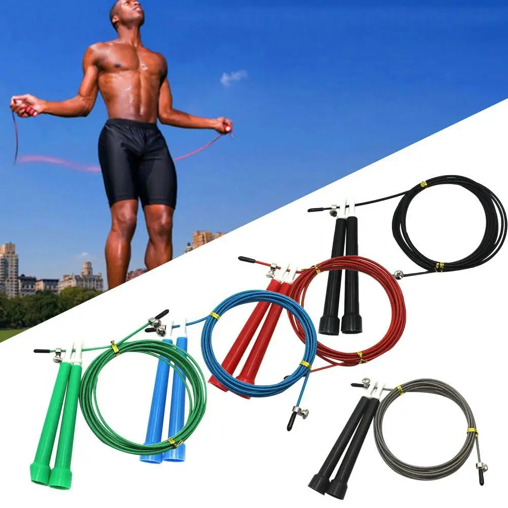 

Health Fitness Aerobic Exercise Bodybuilding Steel Wire Sport Jump Skipping Rope