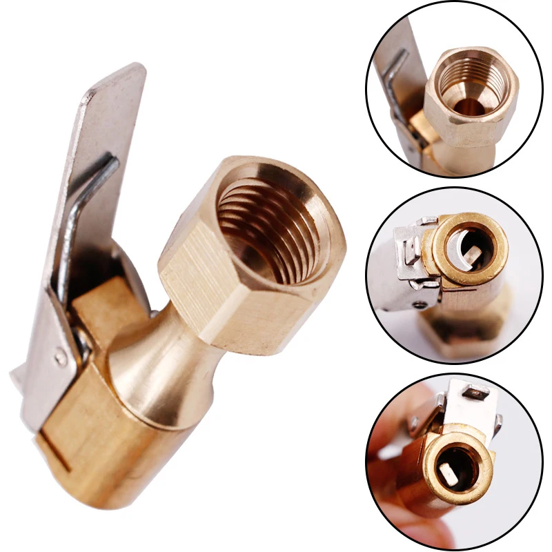 

13MM-1/4'' NPT Car Air Pump Thread Nozzle Adapter Auto Air Pump Adapter Fast Conversion Head Clip Type Nozzle Car Accessories
