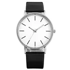 Часы наручные мужские с кожаным ремешком, брендовые люксовые минималистичные аналоговые кварцевые повседневные спортивные