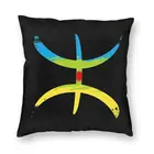 Чехол для подушки с изображением берберского флага 55x55 см, домашний декоративный Роскошный чехол для диванной подушки с изображением яз и Амари, квадратный Бархатный Чехол для подушки