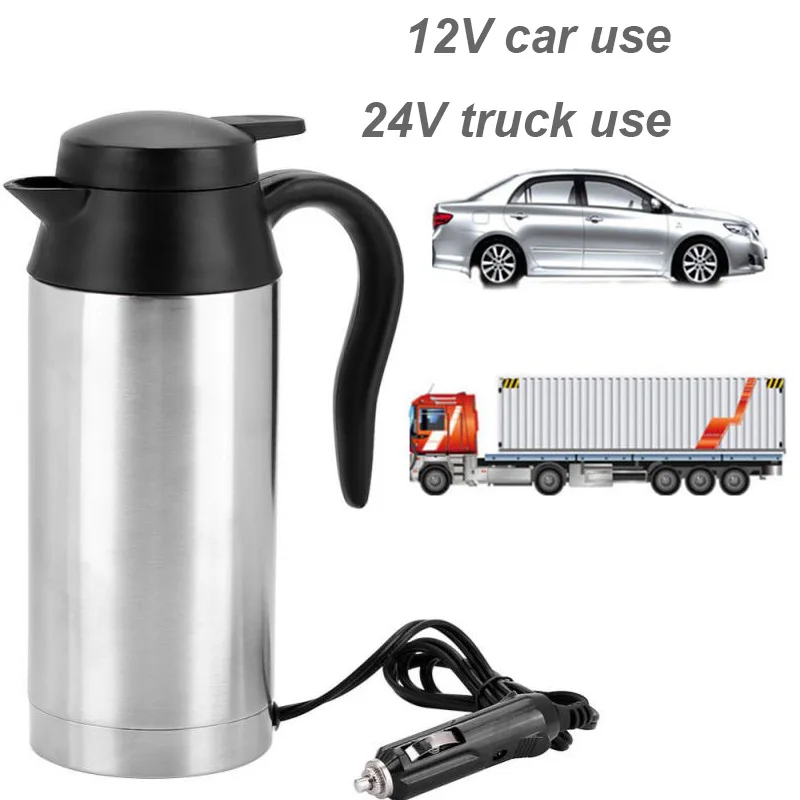 12V/24V 750 мл электрическое отопление чайник Портативный стакана воды нагреватель