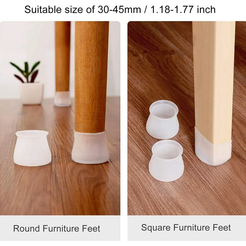 

Furniture Silicon Protection Cover for Chair Legs, 40 Pcs Silicone Chair Leg Caps Furniture Leg Protectors