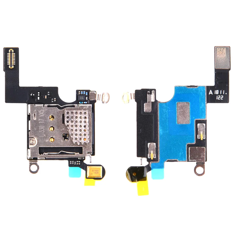 

Sim Card Reader Holder Pins Tray Slot Part With Micphone Mic Connector Flex Cable For Google Pixel 3 3XL