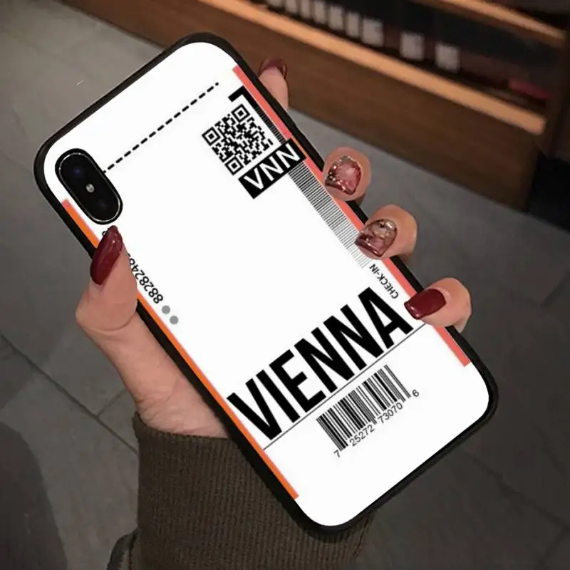Ins Personality Tags дорожный ярлык страна мобильный чехол для Iphone 4s 4 5s 5 5c Se Se2 6 6s 7 8 Plus X