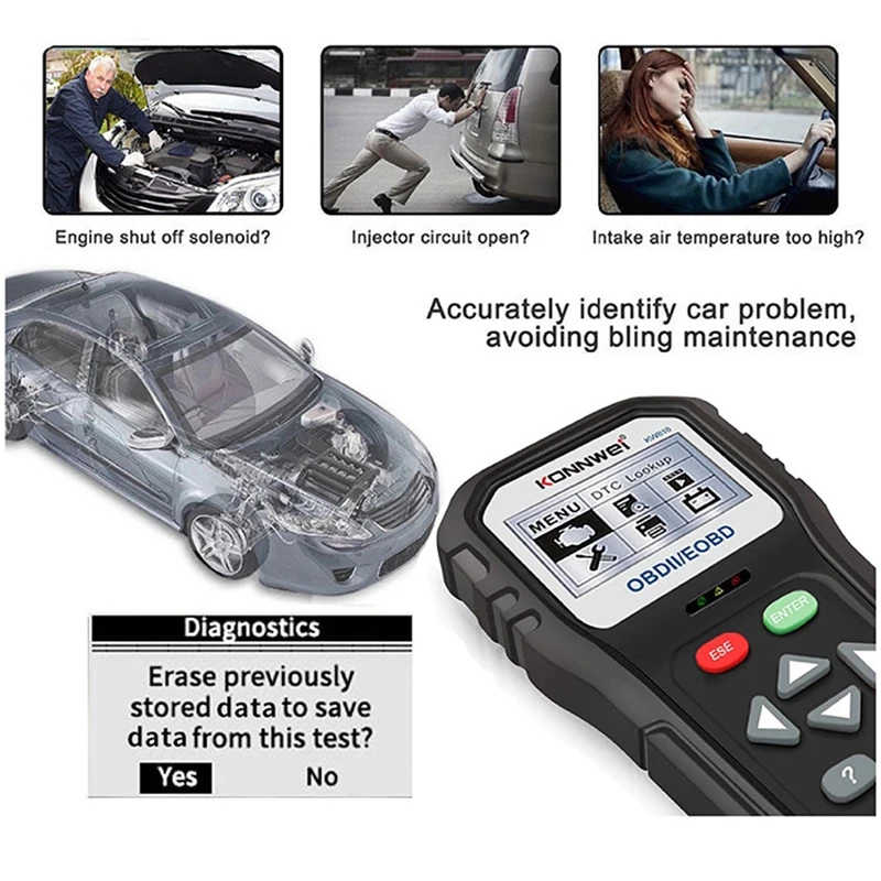 

OBD2 Scanner Code Reader KW818 Universal OBDII Vehicle Engine Diagnostic Codes Reader Full OBD/EOBD Function Scan Tool Check