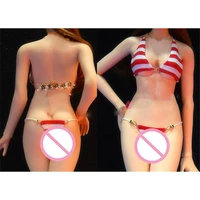 in stock 16 scale sexy bikini red stripes corset thong underwear accessory model for 12 inches action figure