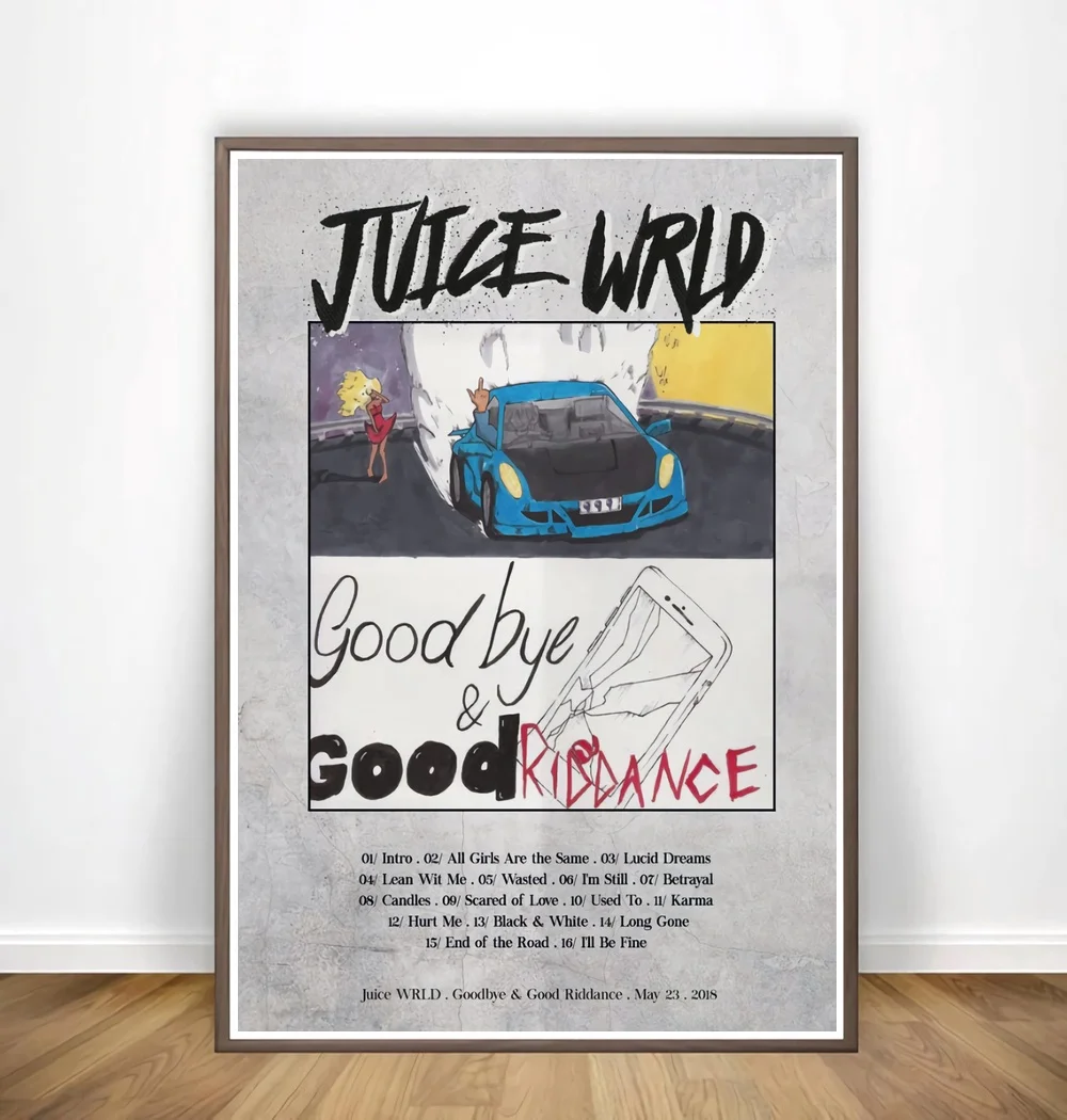Соки Wrld до свидания и хороший ridddance альбом Обложка постер печать живопись