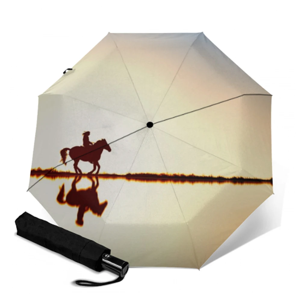 Дорожный двойной автоматический складной зонт Srong Ветрозащитный Анти УФ 3