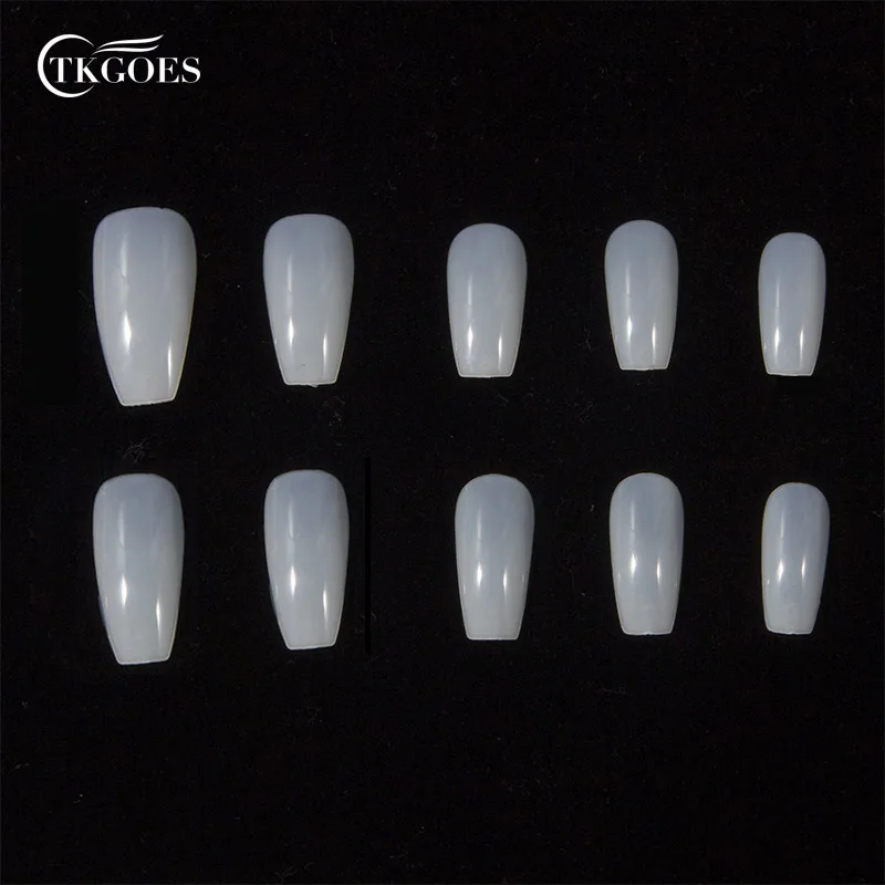 100 шт./кор. накладные ногти балерины из акрила для французского маникюра Неил арта
