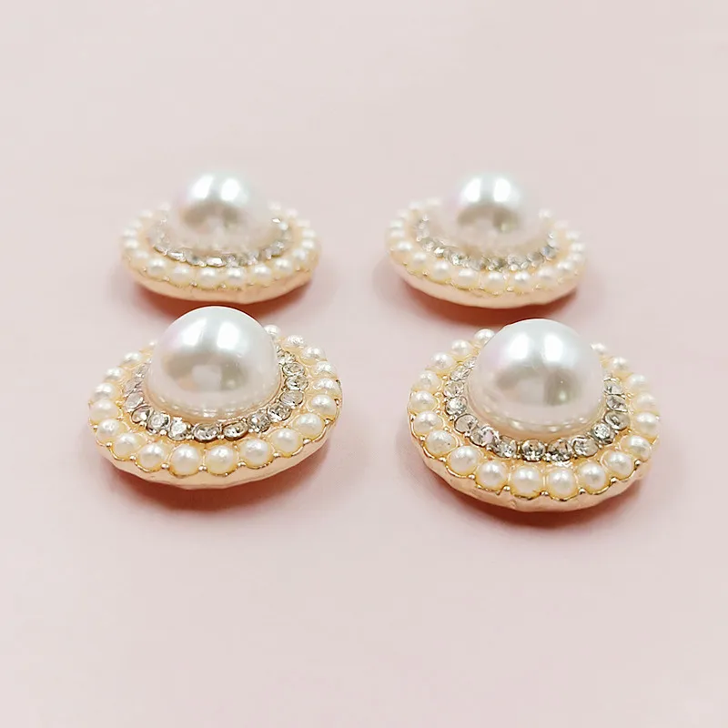 Новинка 2019 50 шт. круглые жемчужные пуговицы Стразы для рукоделия Свадебный