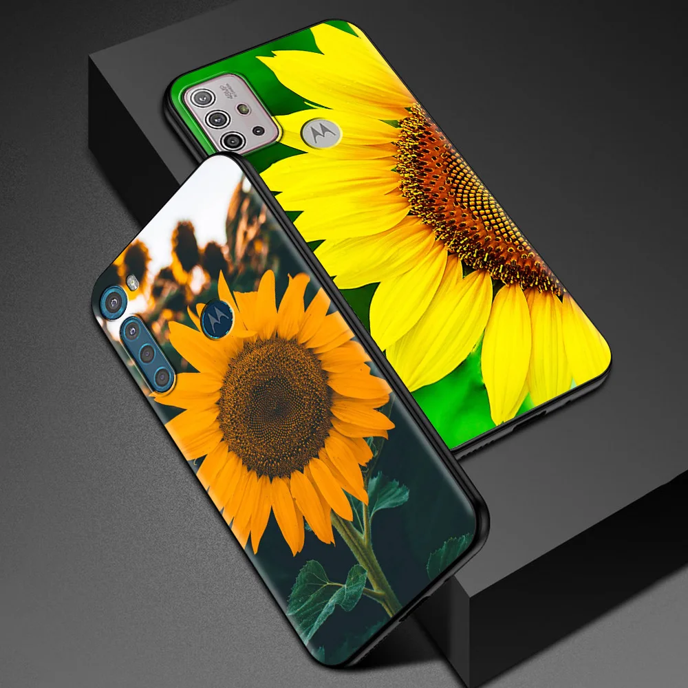 phone case for moto one fusion g stylus g100 g60s g60 g50 g30 g20 g10 g9 g8 plus play power lite e40 e20 e6s botany sunflower free global shipping
