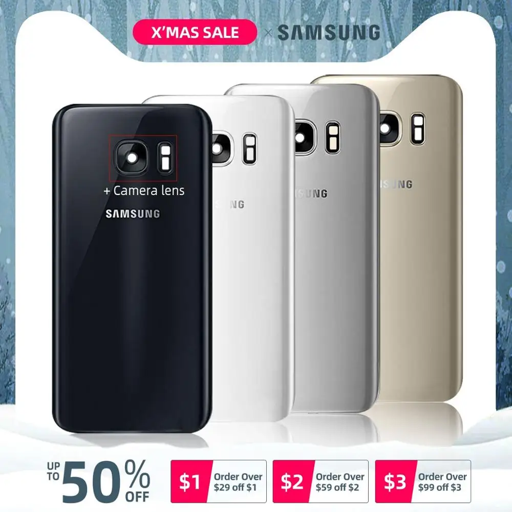 Батарея задняя крышка для samsung Galaxy S7 край G930F сзади Корпус Батарея двери случае Запчасти для авто