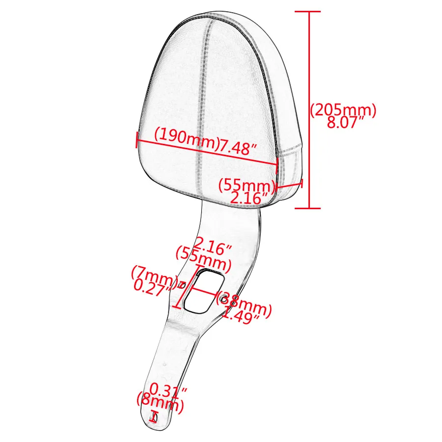 

Motorcycle Seat Driver Rider Backrest Pad Sissy Bar Seat Support Accessories For Indian Scout Sixty 16-20 Scout 15-19