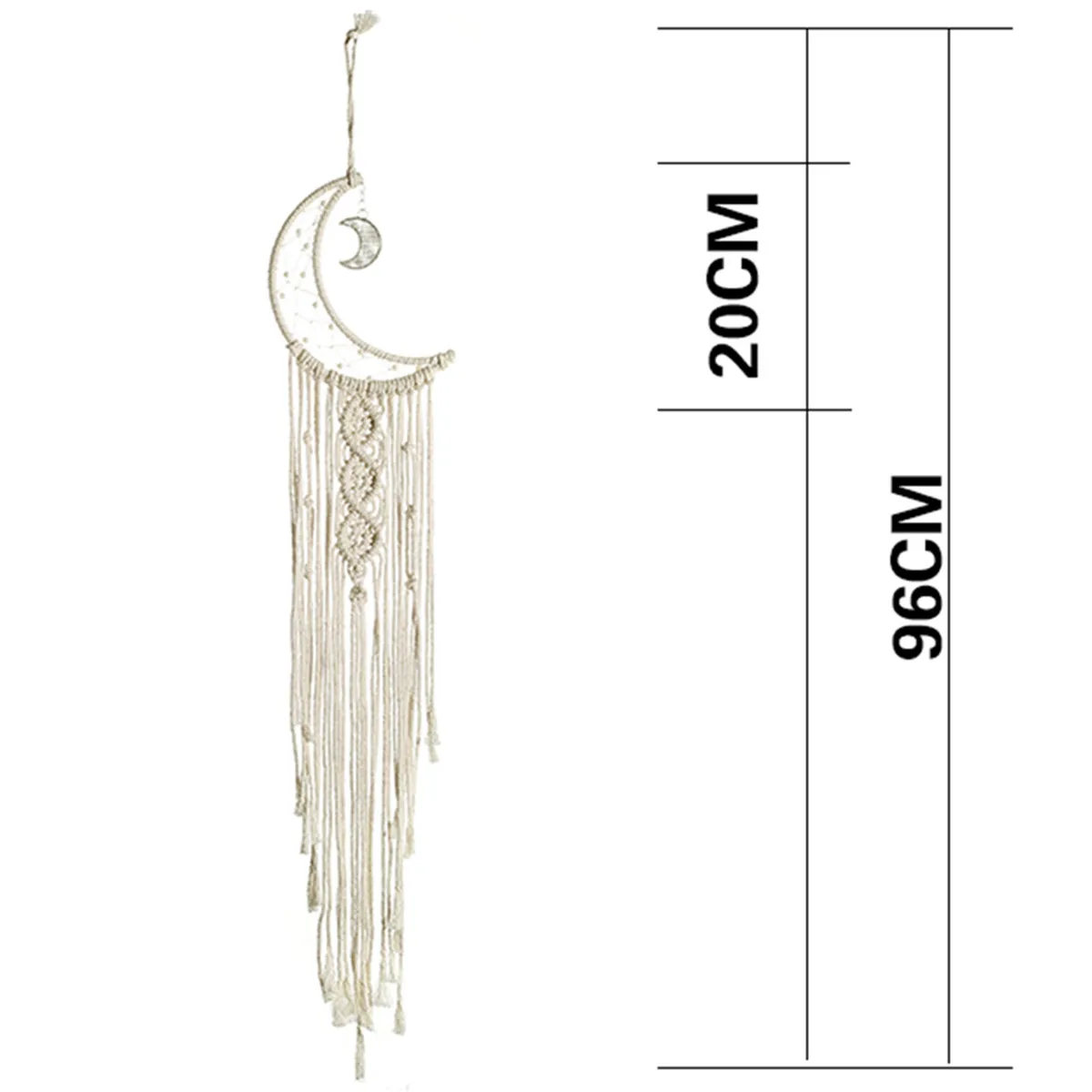 

Moon Star Dream Catcher Boho Cotton Woven Macrame Wall Hanging for Bedroom Indians Traditional Art Wall Hanging Home Decoration