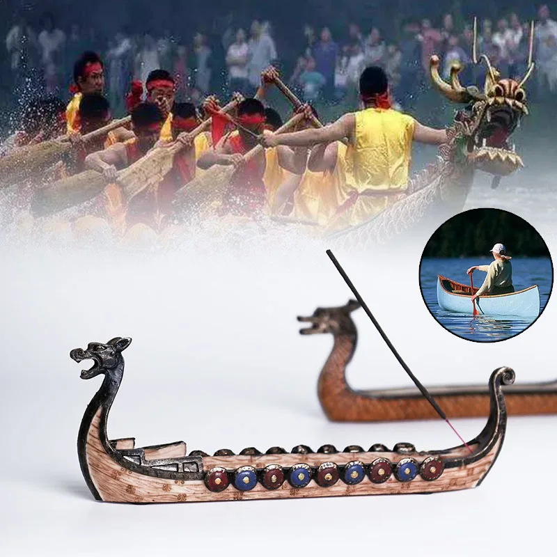 

Украшения для лодки в виде дракона Longship, резная полимерная поделка, украшения для дома, корабли, модель парусного судна, игрушки, подарки, ло...