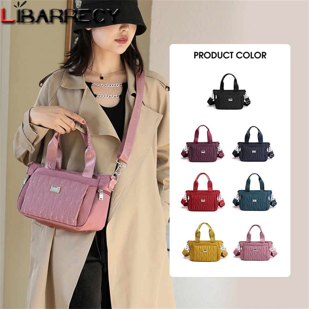 

Solid Color Designer Multifunctional Women's Handbag Fashion New High Quality Nylon Ladies Shoulder Messenger Bags Bolso Mujer