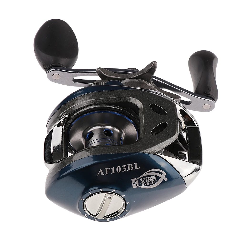 

10+1 Ball Bearings 6.3:1 Bait Casting Fishing Reel Spinning Reel Spool Blue