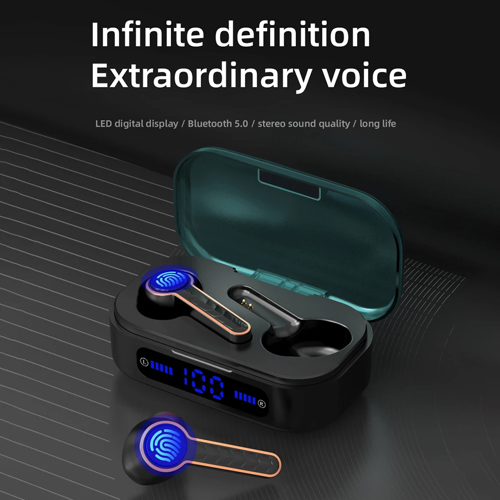 T19 наушники вкладыши TWS с Беспроводной Bluetooth 5 0 мини сенсорный экран громкой связи