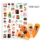 Клейкие 3D наклейки для ногтей в виде фруктов и банановых листьев, фольга для нейл-арта, для маникюра, дизайн ногтей, реквизит для дизайна ногтей