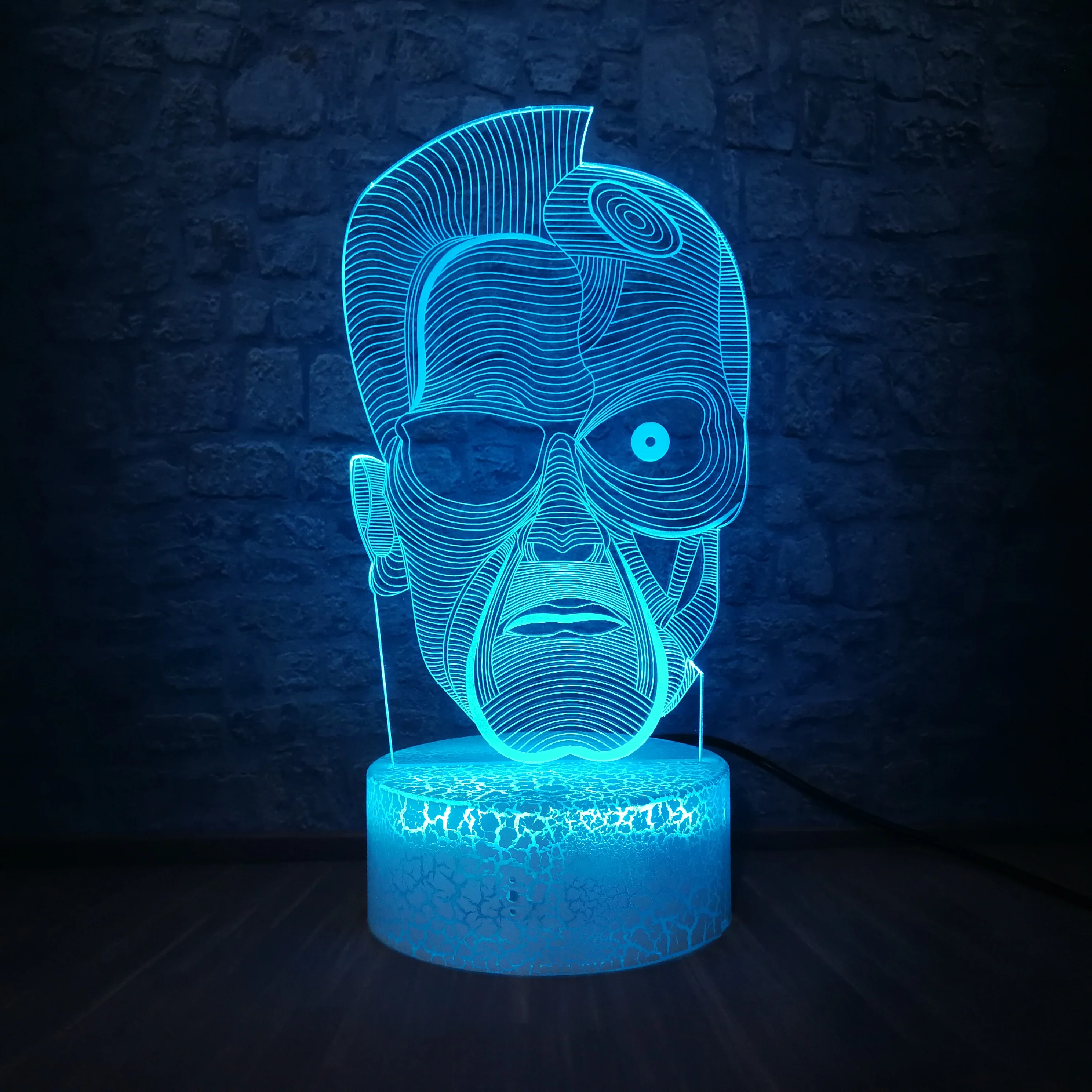 Фильм Терминатор 3D креативный Ночник светильник герои Рисунок 7 цветов меняющий