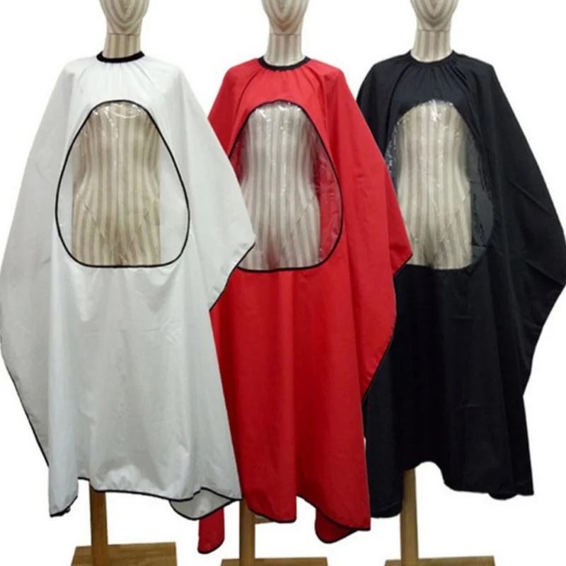 

Transparent Window Design Professional Salon Cape Polyester Baber Cape Haircut Apron Hair Cut Cape