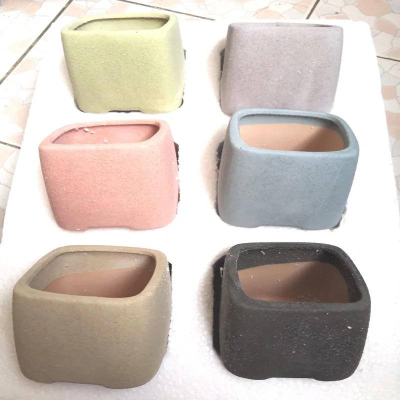 

6PCS /set Ceramic Succulent Flowerpot with Hole Small Home Office Desktop Decor