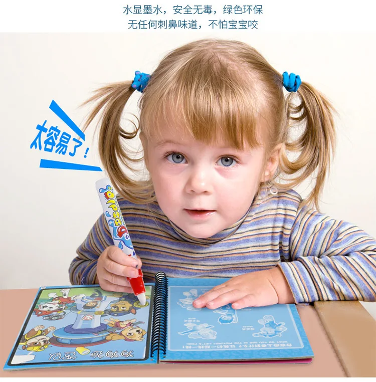 12 видов Волшебная книга для рисования воды Knutselen Kinderen написание, рисунок Цветовая панель детская живопись развивающие игрушки для детей