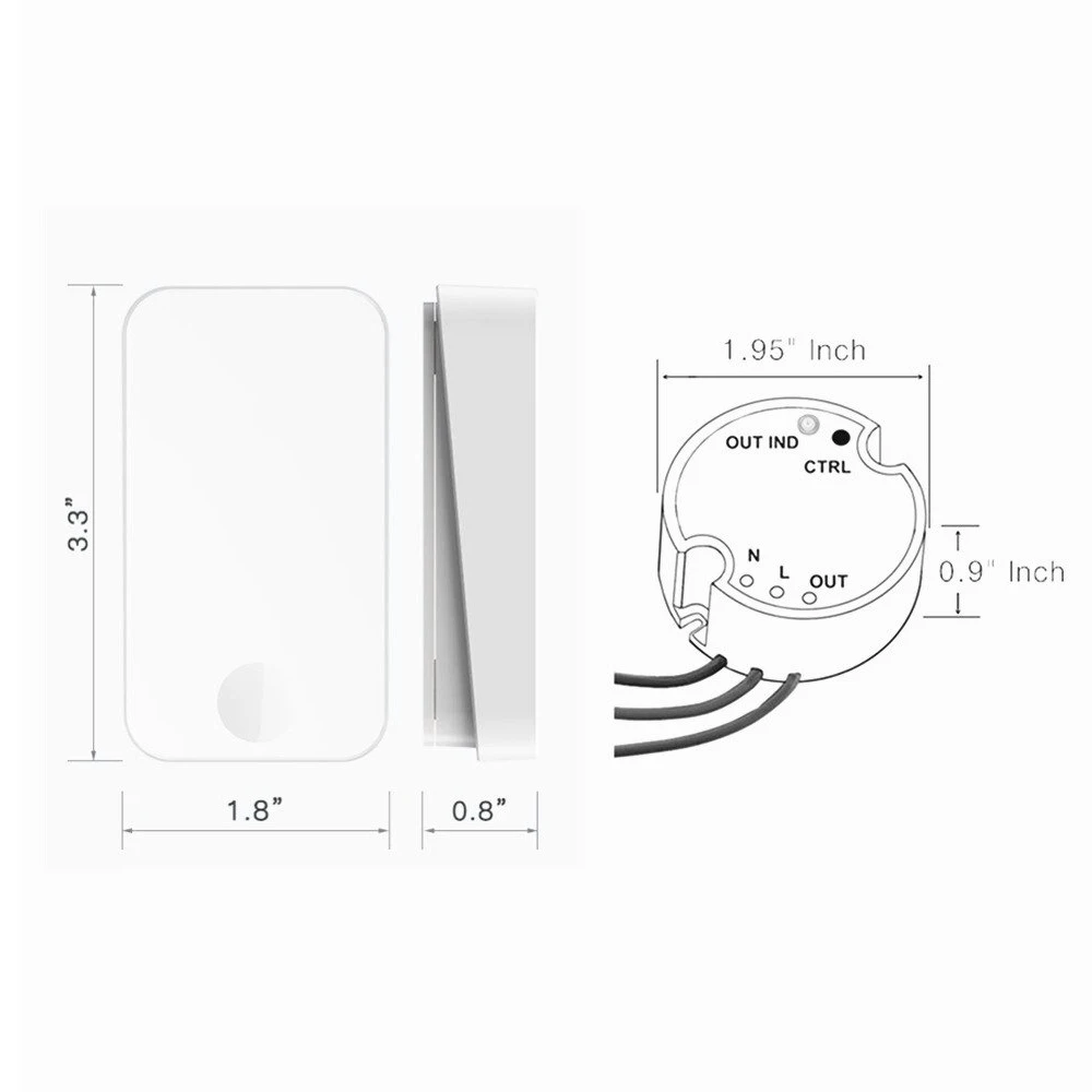 Беспроводной пульт дистанционного управления FUNSHION передатчик без батареи и 1 CH RF