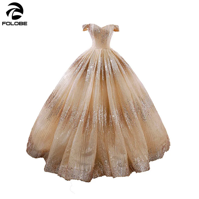 Очаровательное бальное платье цвета шампанского золотистого для Quinceanera с