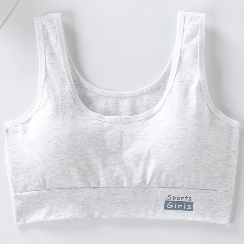 

1Pc/lot Cotton Girl Underwear Bra Without Rim Development Bra Adolescent Chest Vest Kids Children Cotton Underwear Vest Top